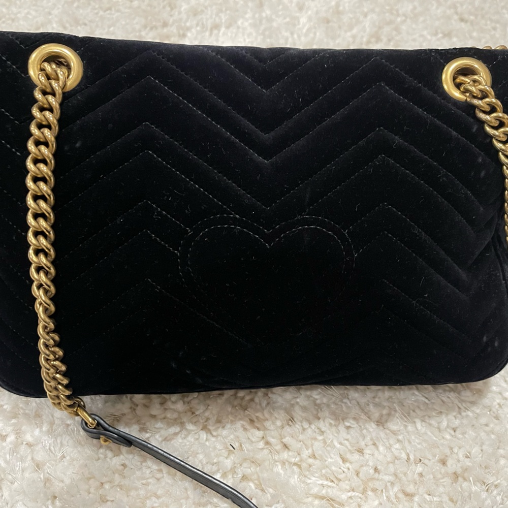 Gucci medium bag velvet black - Picture 2 of 6